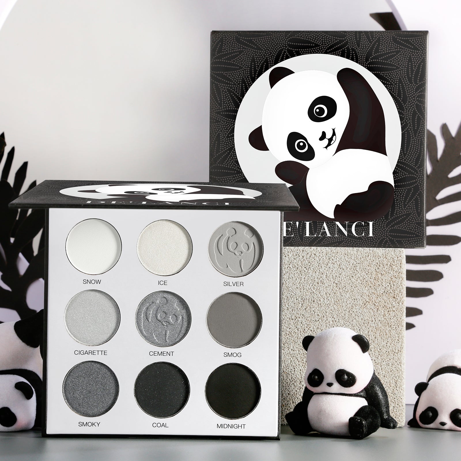 DE'LANCI Panda Grey Eyeshadow Palette